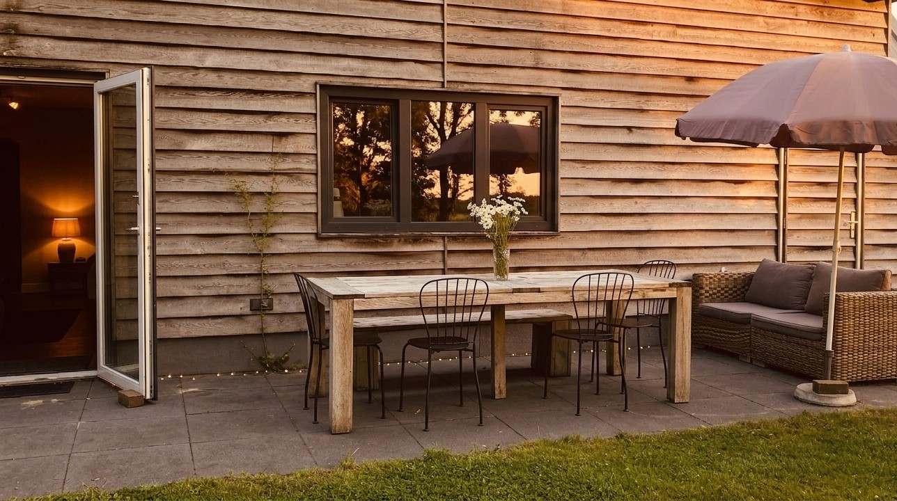 Terras met tuinmeubels